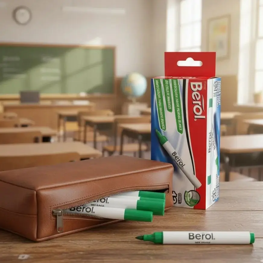 Green Marker for Berol Whiteboard Box with 12 Pieces