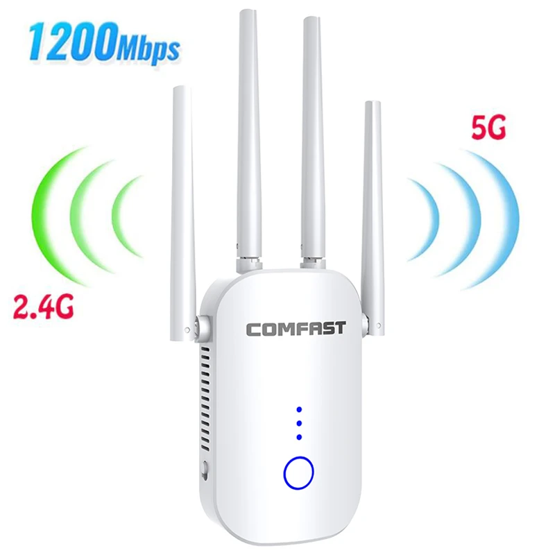1200Mbps Dual Band 2.4G&5GHz Wireless Extender Wifi Repeater Powerful