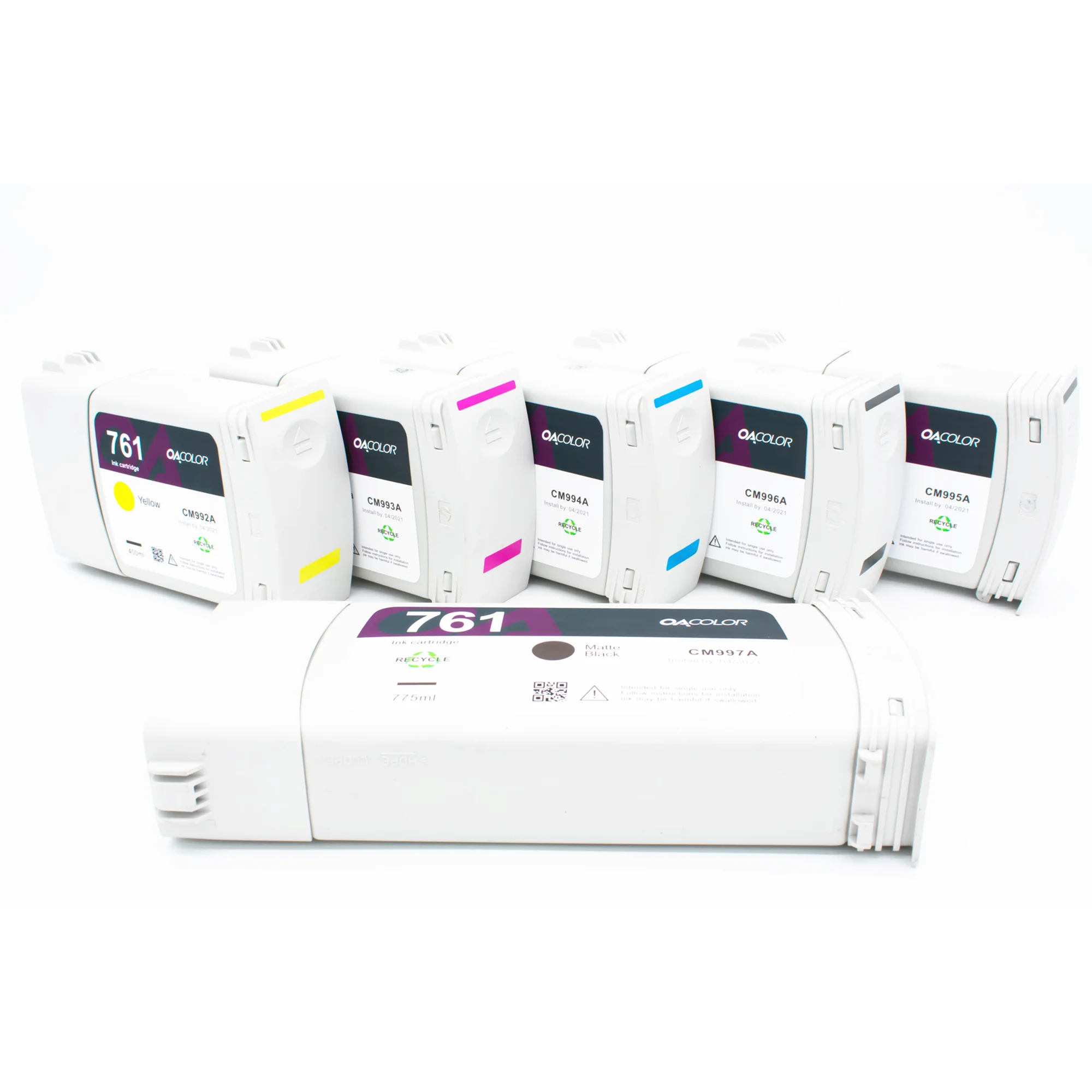 

[1x HP761 Inkjet]Original Remanufactured Ink Cartridge CM991A 992A 993A 994A 995A 996A 997A Available For HP T7100 T7200 Printer