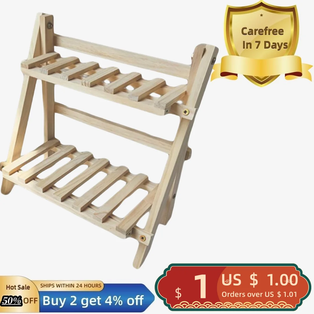 

1 Set Storage Rack Large Capacity No Odor Easy to Clean Double Layers Reusable Save Space Eco-Friendly Easy to Install Rack for