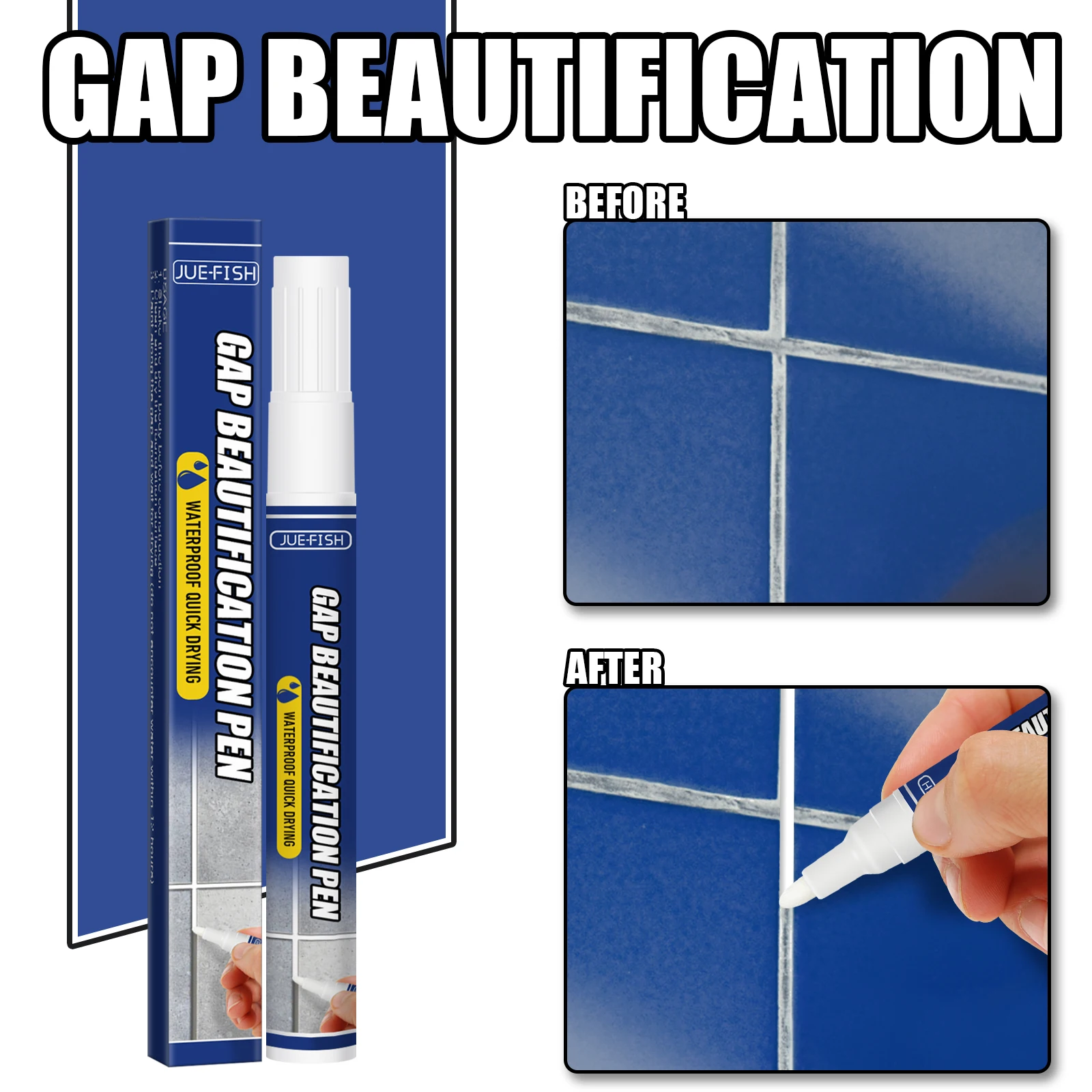 Waterproof Tile Gap Paint Pen for Kitchen Bathroom Floor