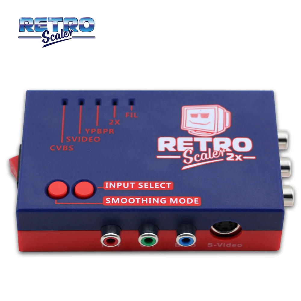 RetroScaler2x Conversor compatível com AV para HDMI, duplicador de linha para consolas de jogos retro, PS2, N64, NES, Dreamcast, Saturn, MD1, MD2