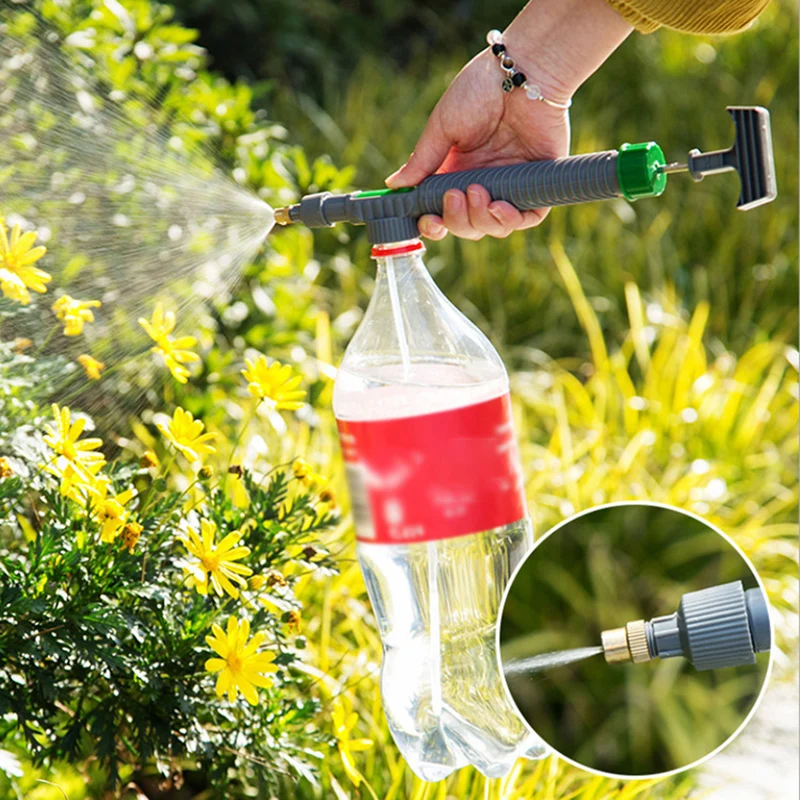 Air Pump Sprayer Pressure Air Pump Sprayer Adjustable Drink Bottle Spray Head Nozzle Garden Watering Tool Sprayer Agriculture Tools