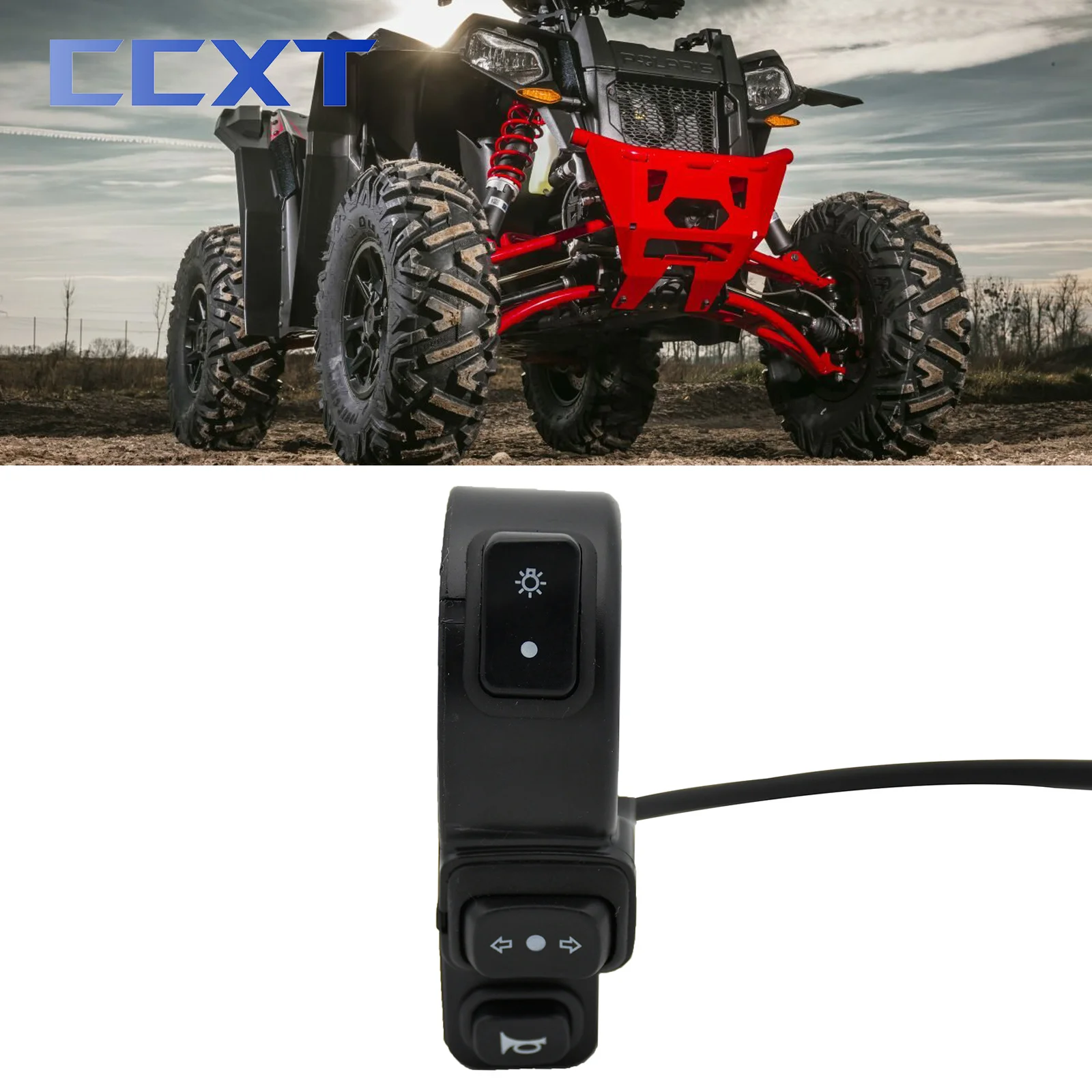 3-In1-Motorcycle-Switch-Electric-Bike-Scooter-ATV-Quad-Headlights-Turn ...