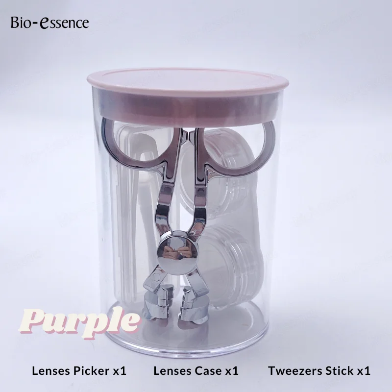 1 Set Contact Lenses Case Tweezers Stick Contacts Lens Picker Durable Plastic Portable Contacts Lens Pick&Wear Tools