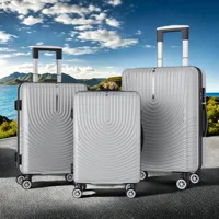 Roshanda 3 pièces étui rigide valise à main boîtier de chariot étui rigide boîtier de chariot 20/24/28 valise ensemble 1