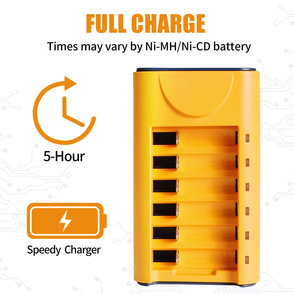 Smart USB Battery Charger for AA AAA Batteries