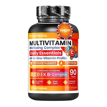 Multivitaminico Completo Vitastrong Qualità Premium, 13 Vitamine Essenziali ad Alto Dosaggio, Multivitaminico Uomo e Donna Made in Italy, Integratore Multivitaminico Puro e Certificato, Multivitamin