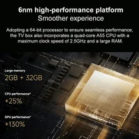 Version internationale de la Xiaomi TV Box S 3e génération : lecteur multimédia intelligent 4K, Ultra HD, Bluetooth 5.2, Wi-Fi 6, 32 Go de mémoire ROM, Google TV et Google Assistant 4