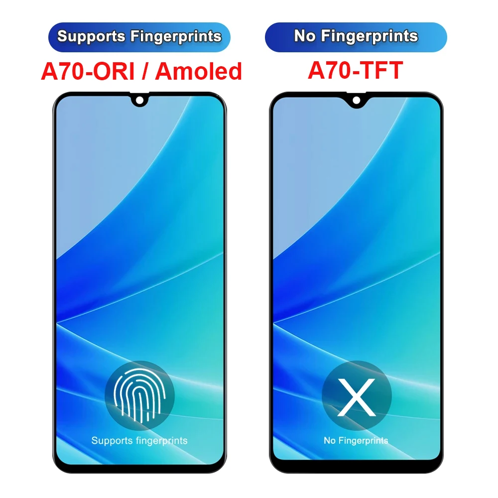 AMOLED A70 Display, For Samsung Galaxy A70 LCD Display A705 A705F