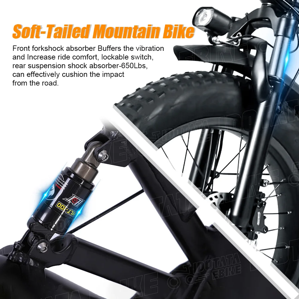 Electric Bike Electric Bicycle RX20MAX Mountain E-bike 2000W Powerful Dual Motor Snow Electric Bicycle 48V 17AH 20inch*4.0 Fat Tyre Foldable