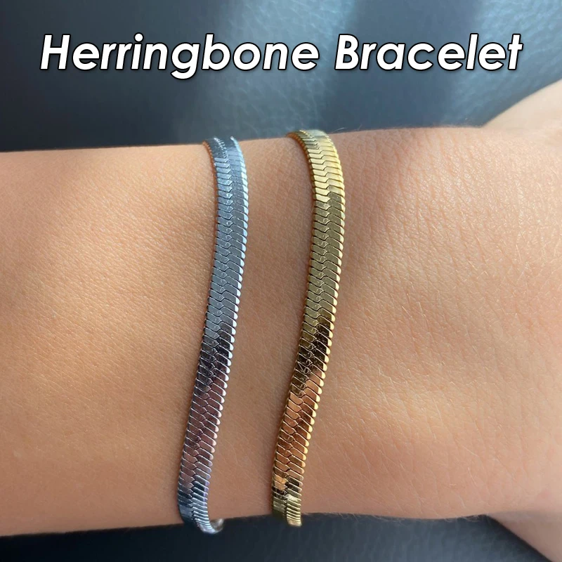 FOCALOOK Bracciale Elastico Donna A Catena Serpente – Oro Rosa, Acciaio Inox, Larghezza 10mm, In Confezione Regalo
