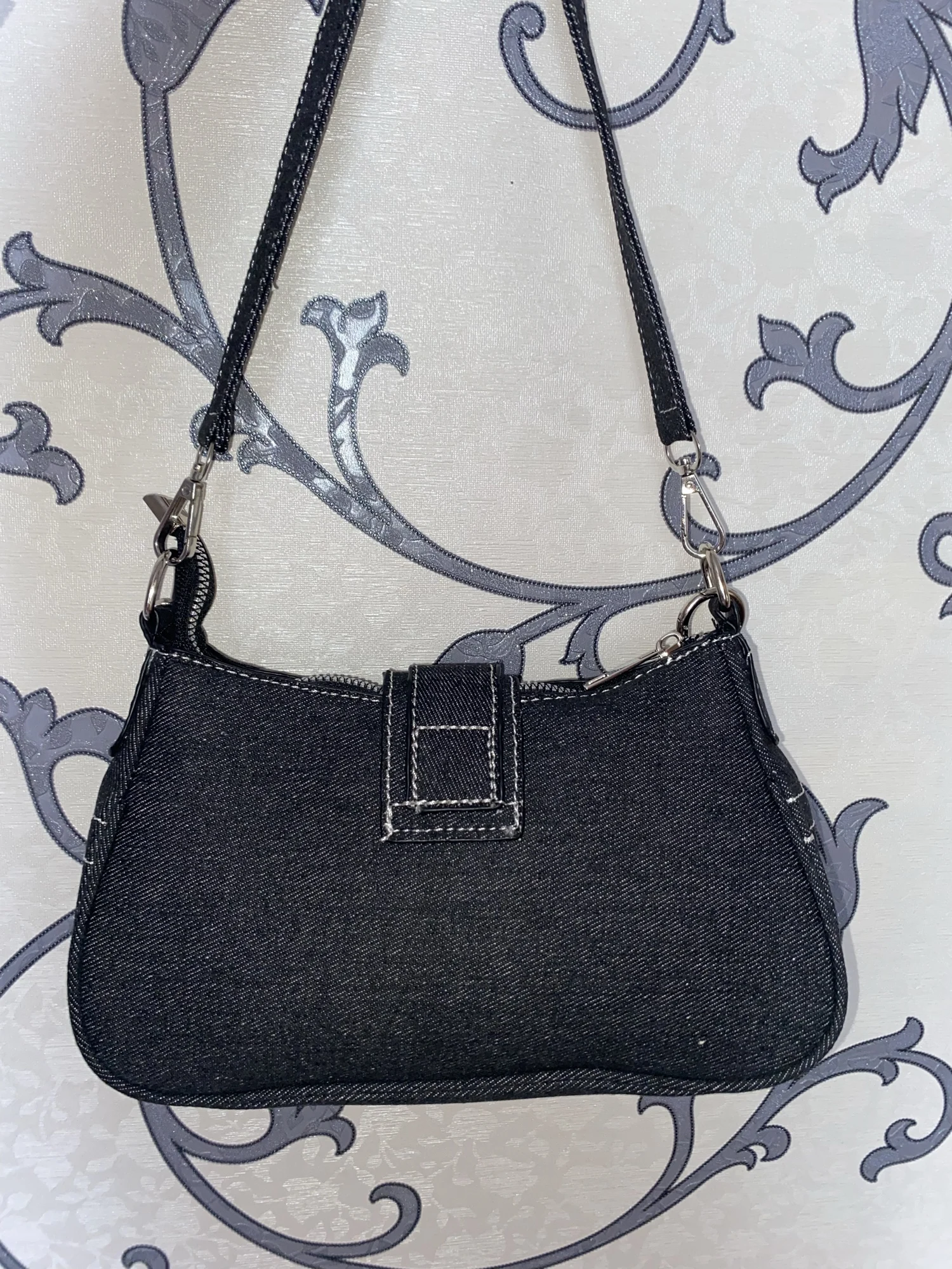 Retro Grunge Bag – Y2K Stars Canvas Shoulder Bag for Girls