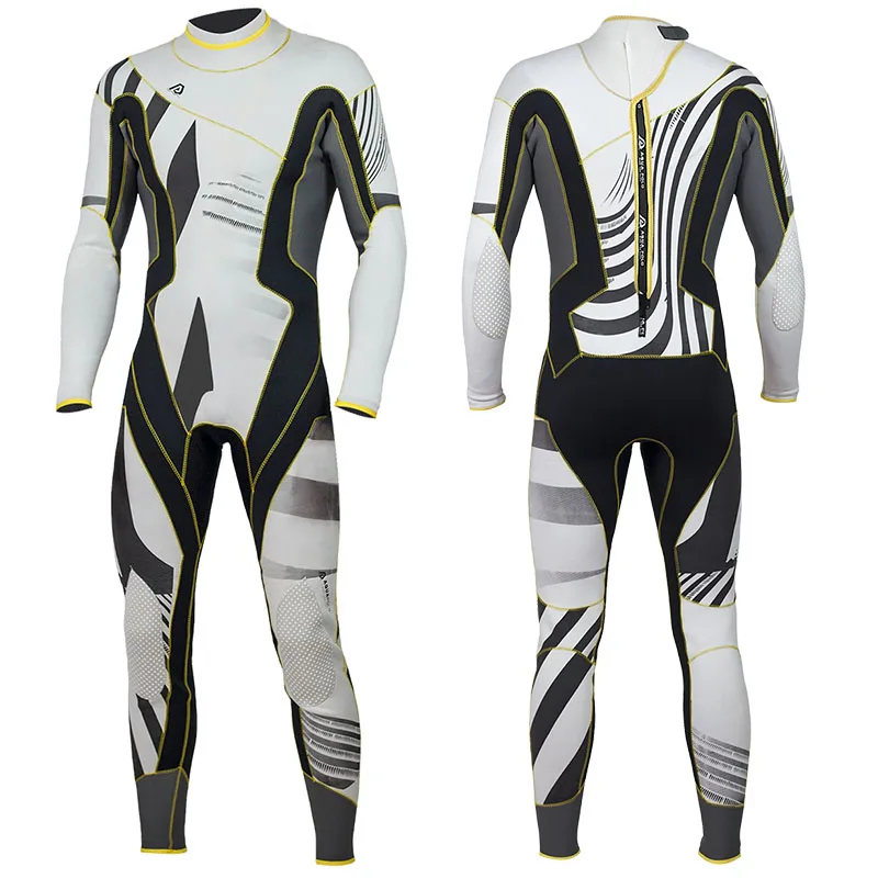 3MM Neoprene Men Wetsuit Swimming Surfing Scuba Diving Snorkeling Warm One-piece Long-sleeved Swimsuit Front Zipper Diving Suit