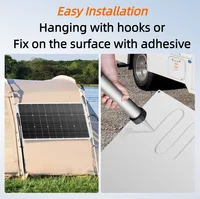 Panneau solaire flexible monocristallin en silicium 125W pour la charge de batterie 12V, panneau photovoltaïque semi-flexible léger en PET pour camping-car, bateau, caravane, fourgonnette, remorque, alimentation hors réseau 8