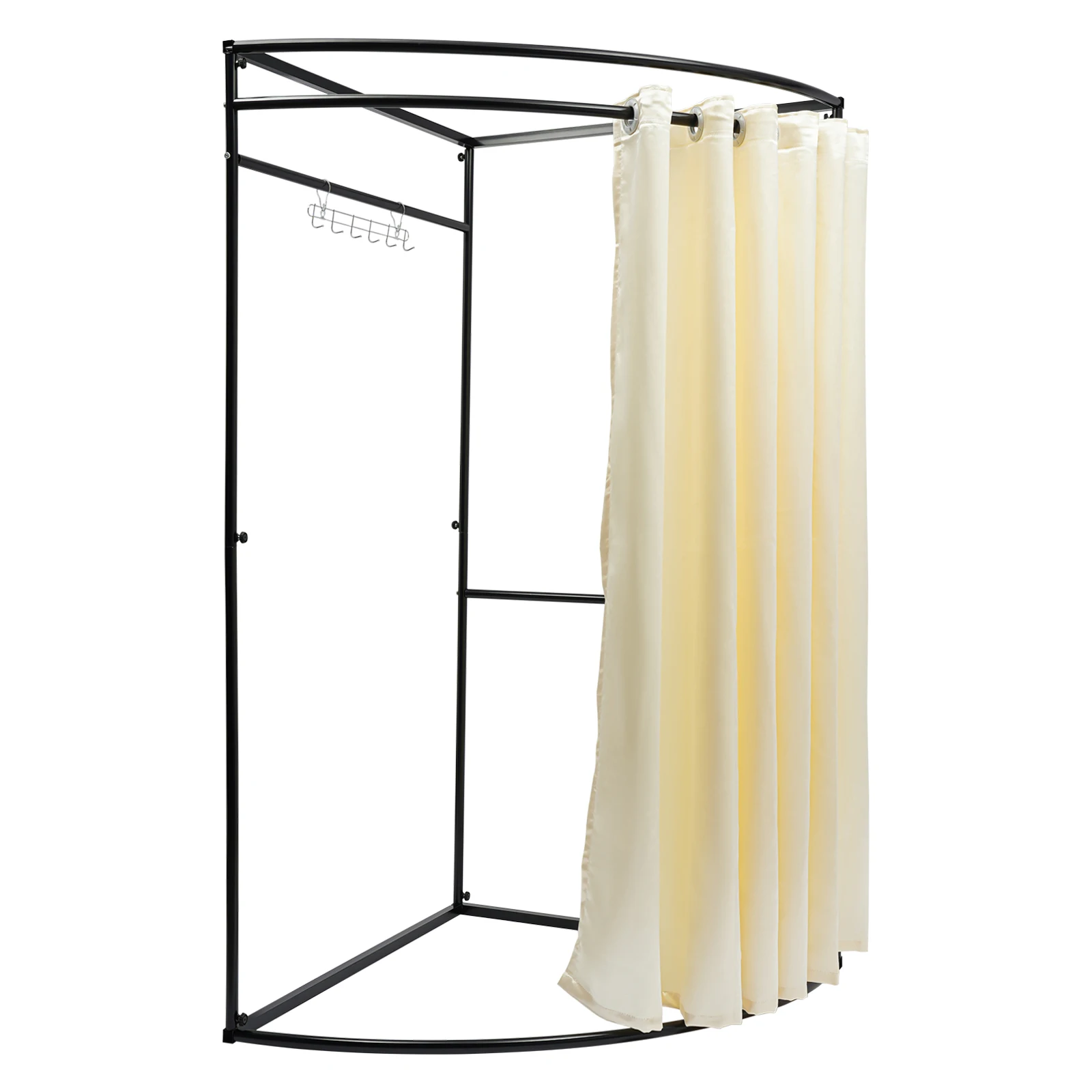 Fitting Room, Fitting Room with Curtain, Dressing Room for Clothing Store Iron Pipe, Fabric, and Painting Process For Boutiques 6