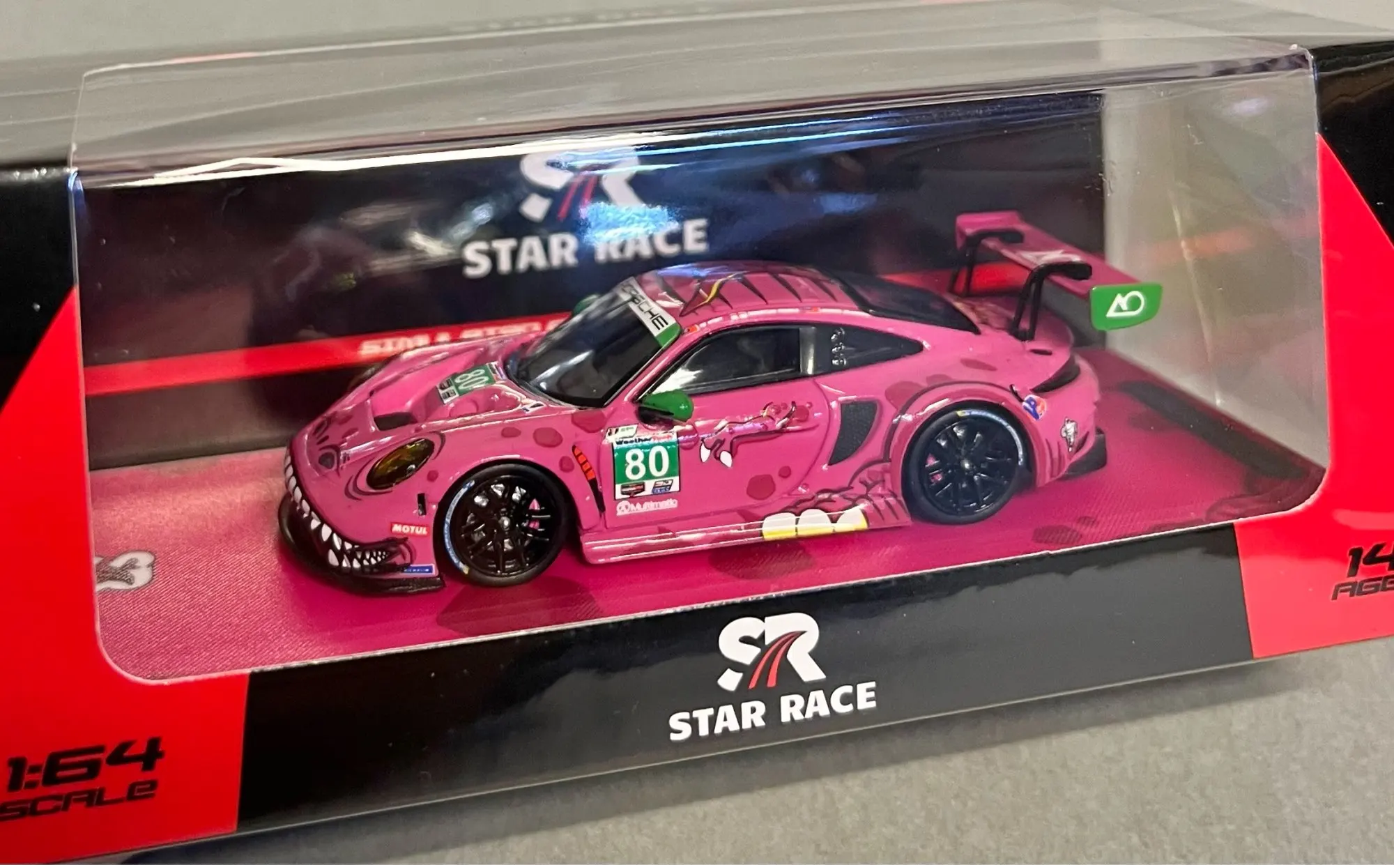 SR 1/64 ポルシェ 911 GT3 ダブルパック グリーン＋ピンク恐竜 STAR