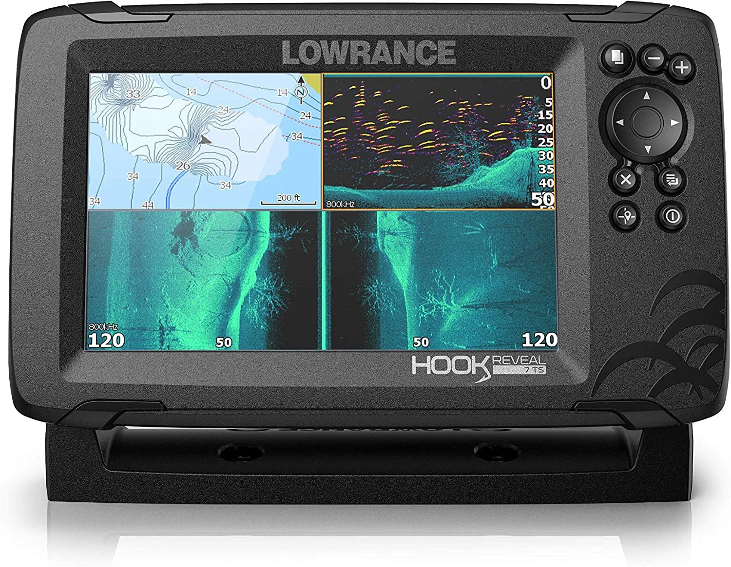 Lowrance Hook Reveal 9 Fish Finder 10 Inch Screen with C-MAP