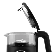 Bouilloire électrique sans fil, capacité 1,7 L, réservoir d'eau en verre, choix de température lisible, 2200 W, GB670 B, vert-bleu 5