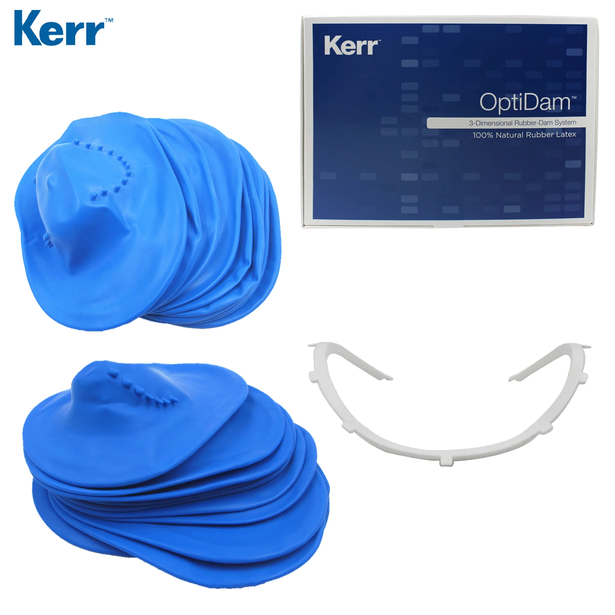 

KERR OptiDam Dental 3D Rubber Dam System Anterior Posterior 5200/5201/5202/5203/5204 Natural Latex Rubber Rubber Dam with Frame