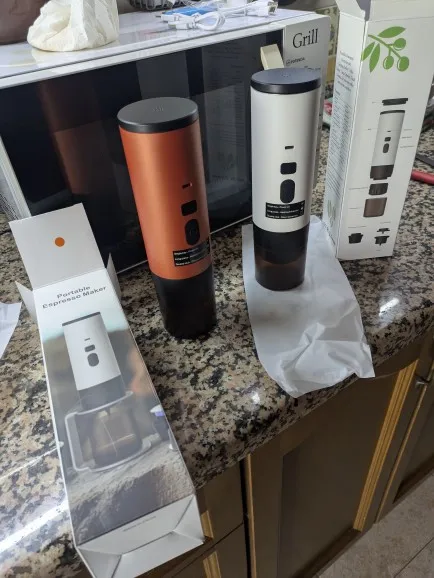 TINSOL Cafetera eléctrica Práctica cafetera de cápsulas Cafetera de viaje con calefacción inalámbrica para acampar en coche y en casa photo review