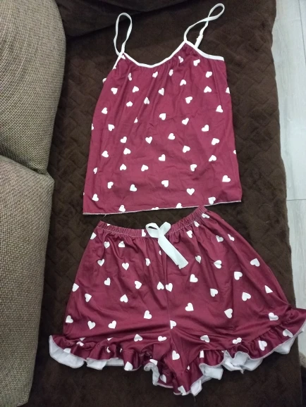 Luxe Spaghetti Strap Summer PJ Set - Breathable Comfort Sleepwear photo review