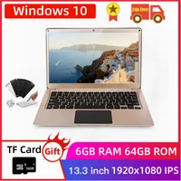 Newest 64bit Tablet PC 13.3'' Windows 10 6GB RAM 64GB ROM Dual Cameras HDMI 1920x1080 IPS Tablets with Keyboard 5600mAh 1