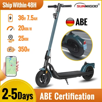 Scooter elettrico ABE 22KM/H con motore di picco APP 500W Portata 35 km E-Scooter per pendolarismo urbano Scooter elettrico pieghevole per pneumatici da 10 "