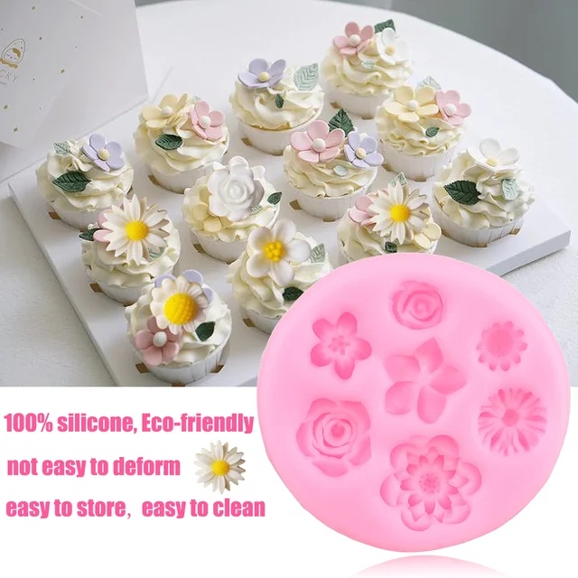 Barkács Madár Szilikon Formák Méh Daisy Virág Fondant Penész Fa Ág Torta Dekorációs Szerszámok Sütés Csokoládé Cukorkás Gyanta Agyag - Image 4