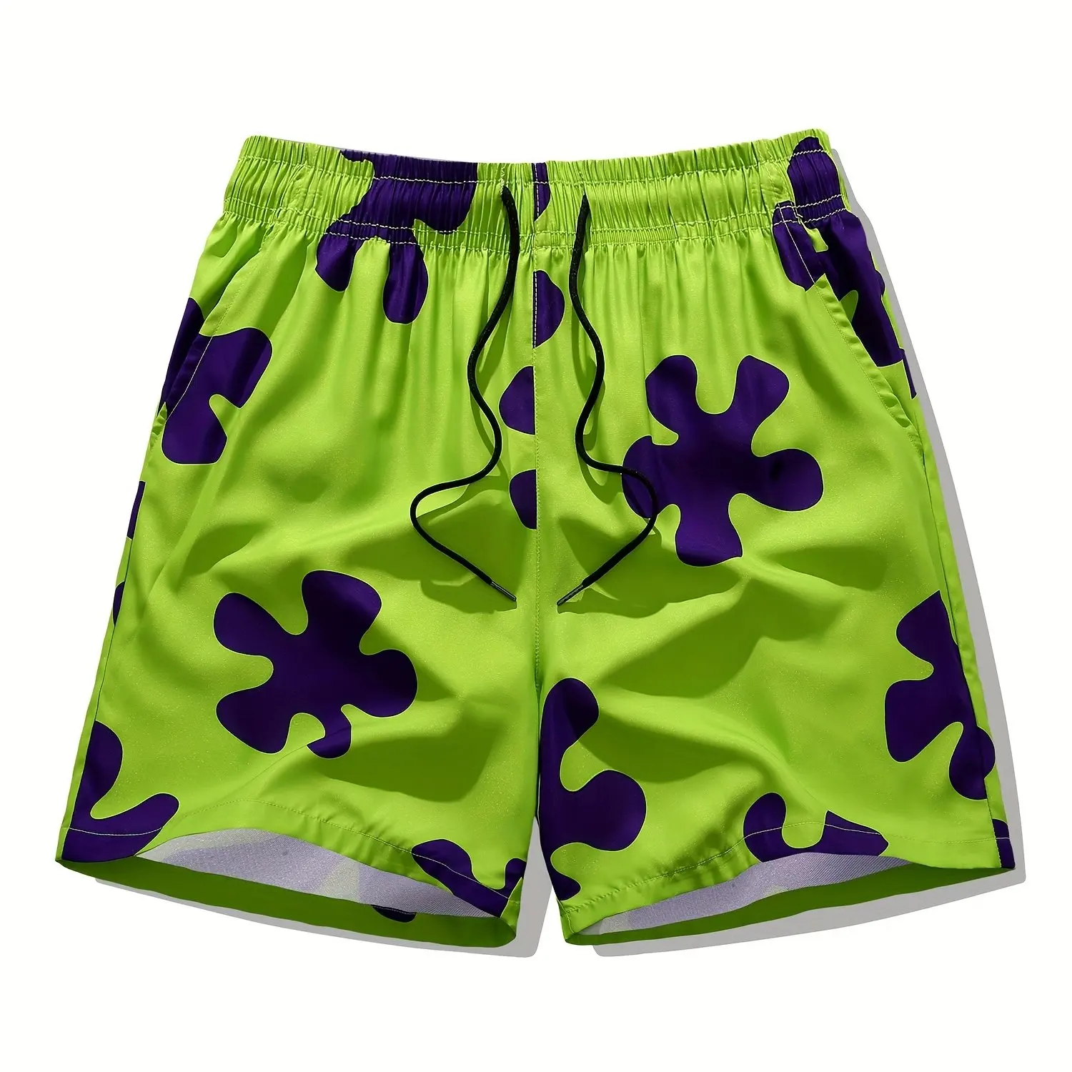 Floral Random Luxury Print Men Casual Comfy Drawstring Shorts With Pockets For Summer Beach Sports Oversized Casual Loose Shorts 5