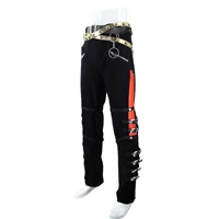 Rare Michael Jackson BAD Black Pants Trousers Skinny with Matel Buckle for Impersonator 1