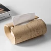 Modern Cave Stone Tissue Box Holder Living Room Contemporary Light Luxury Table Creative Beige Tissue Paper Cover INS 6