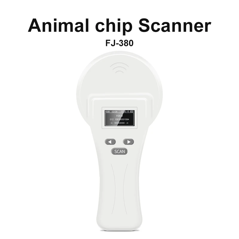 

FDX-A, FDX-B Animal RFID Reader ISO11784/785 HDX ID64/EMID Handheld RFID Pet Animal Microchip Reader for Dogs and Cats