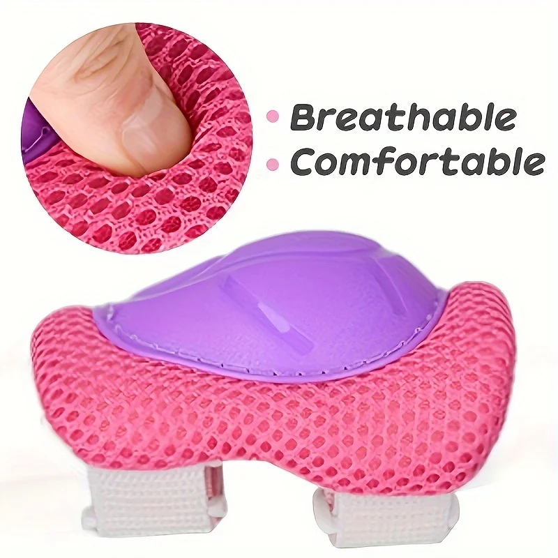 Skateboard Protective Gear 6-in-1 Set Knee Elbow Wrist Guards Skateboard Roller Skating Bicycles Inline Skating Scooter