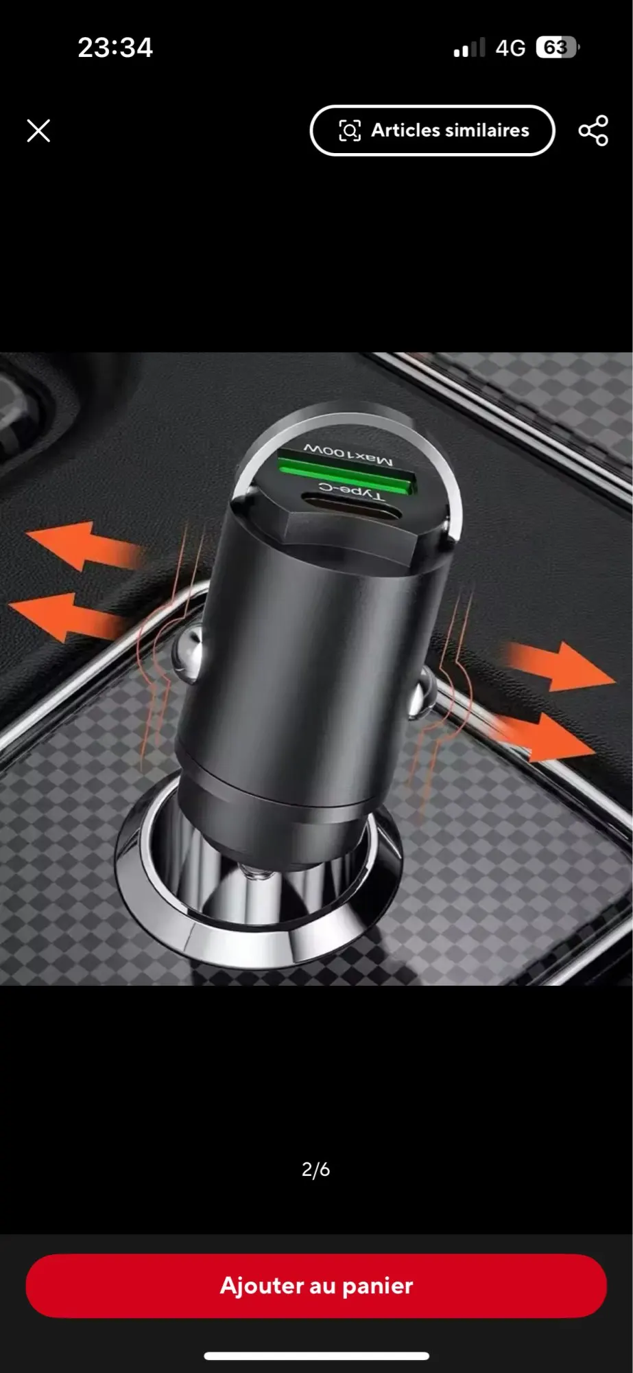 USB Car Charger 100W PD Type C Fast Charging Car Phone Adapter Quick Charge 3.0 Charger In Car photo review