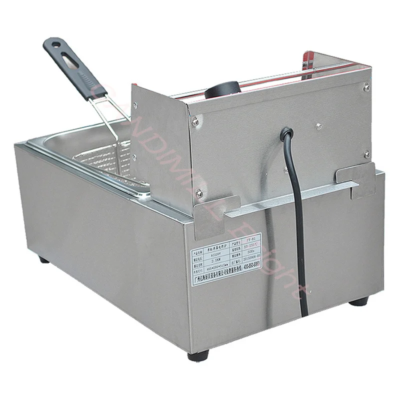 Single Cylinder Fryer Commercial Electric Fryer Deep for Fried Chicken Legs French Fries Chips Deep-fried Dough Stick