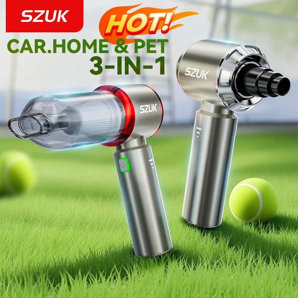 SZUK Portable Car Vacuum Cleaner 18000Pa Powerful Wireless Vacuum Cleaner Strong Suction Handheld Mini Vacuum Cleaner for Car 6
