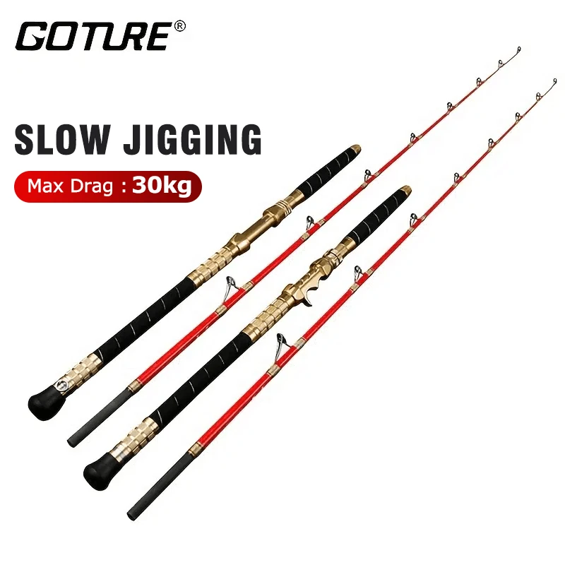 

Goture Slow Jigging Rod 1.65m 1.8m 2.1m Spinning Casting Jigging Rod Max Drag 30kg Boat Rod L.W200-1000g for Sea Fishing Rod