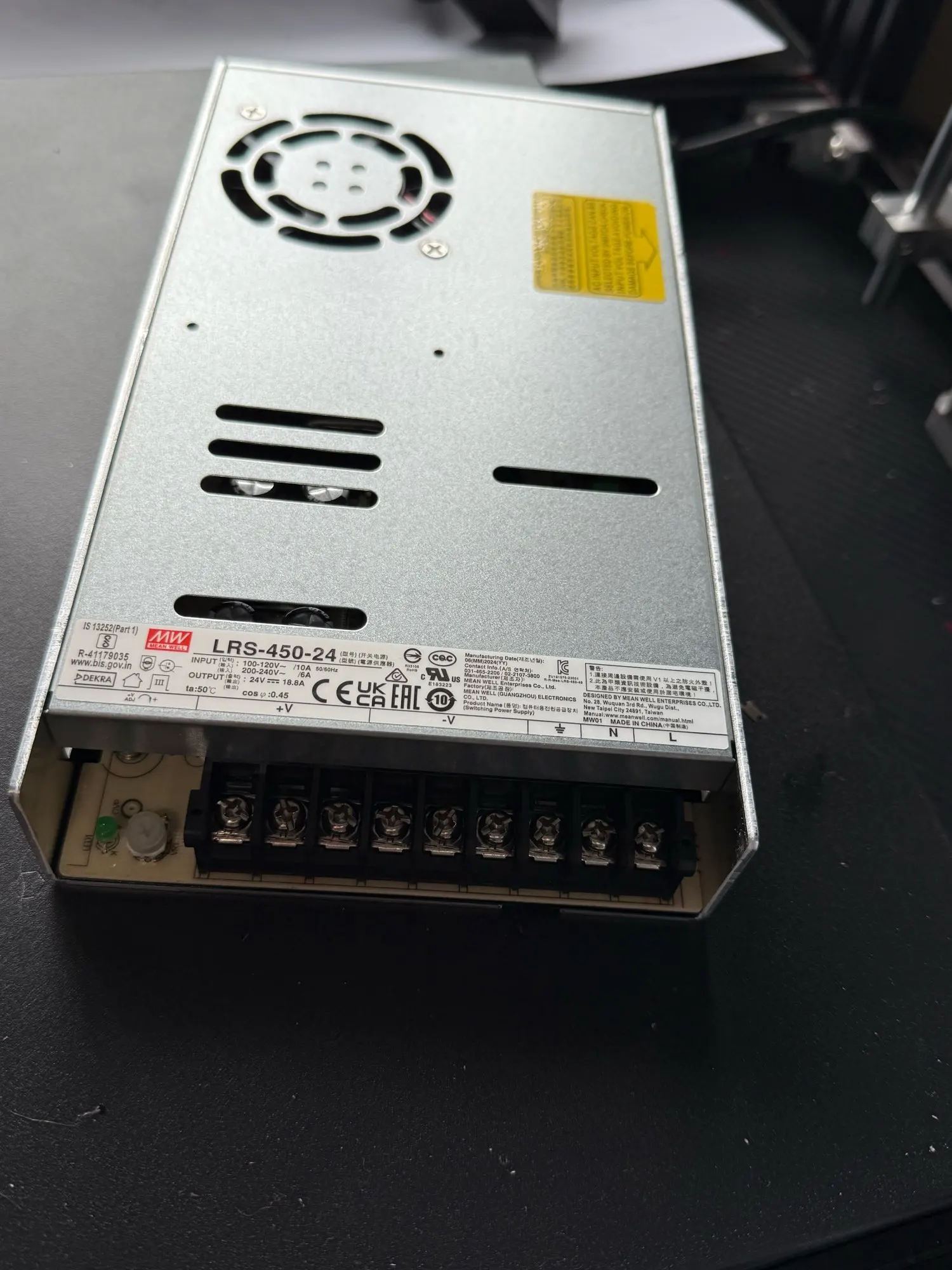 Original Mean Well RS-15/25 LRS-35/50/100/150/200/350/450/600 Series Meanwell 3.3V 5V 12V 15V 24V 36V 48V Switching Power Supply photo review