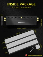 Kimdoole DDR4/DDR5 Aluminum Alloy Memory RAM Cooler Cooling Heatsink Cooling Vest for PC RAM PC Game Overclock Cooler for Ram - Image 4