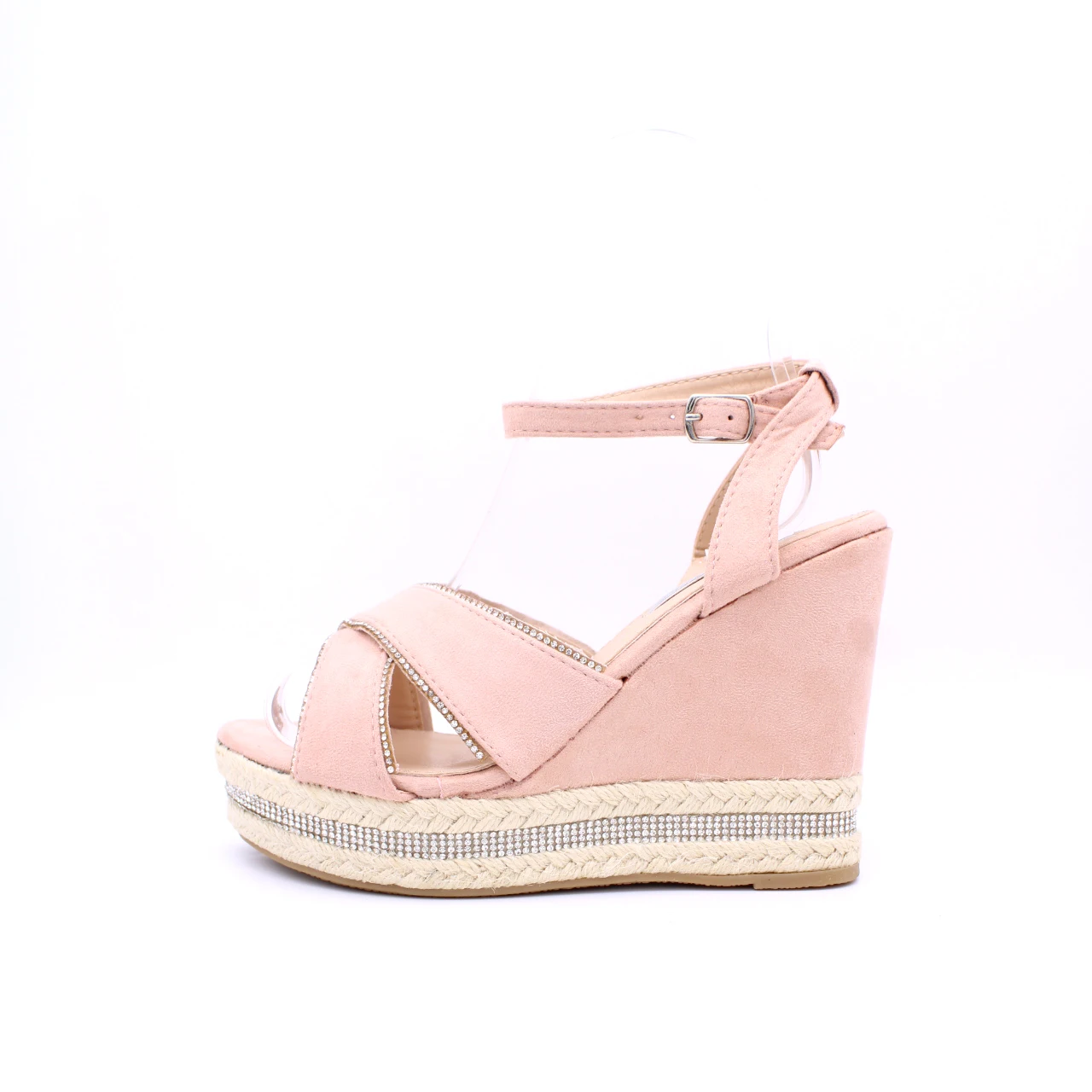 Soraia Glitter Wedge Sandal - Close-up Detail