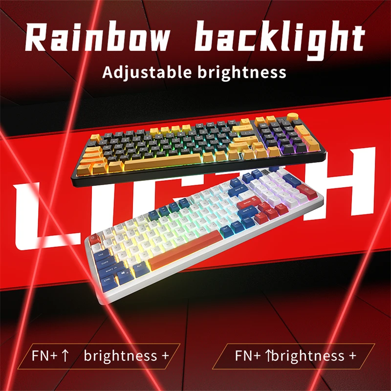 ZIFRIEND BM98 Membrane Keyboard Wired Typing Mute 98 keys