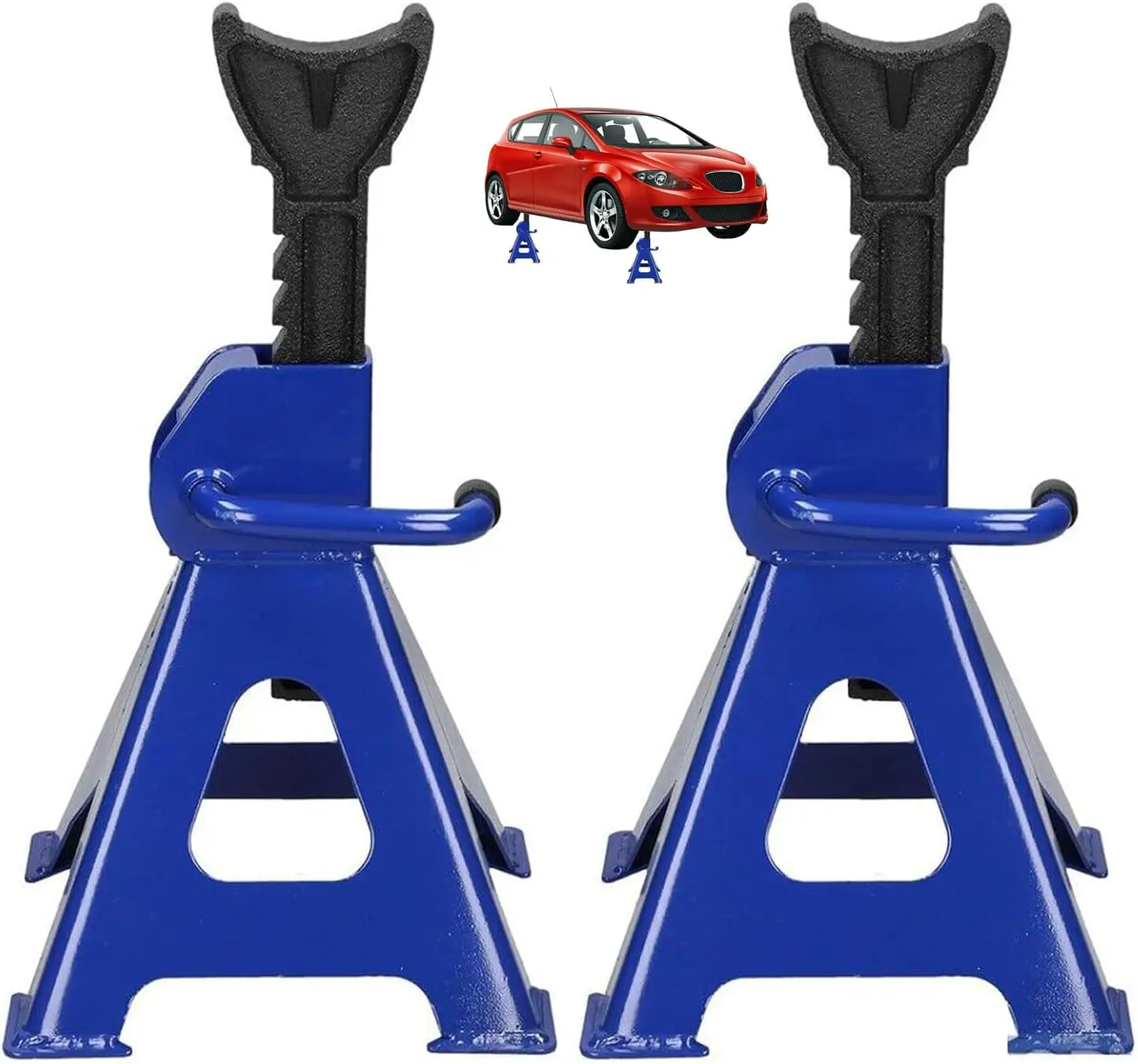 Heavy Duty Car Van Vehicle Ratchet Jack Stands Axel Stand Tyre Jack Scissor Jack with Labor-Saving handle + Telescoping Car Wheel Lug Wrench