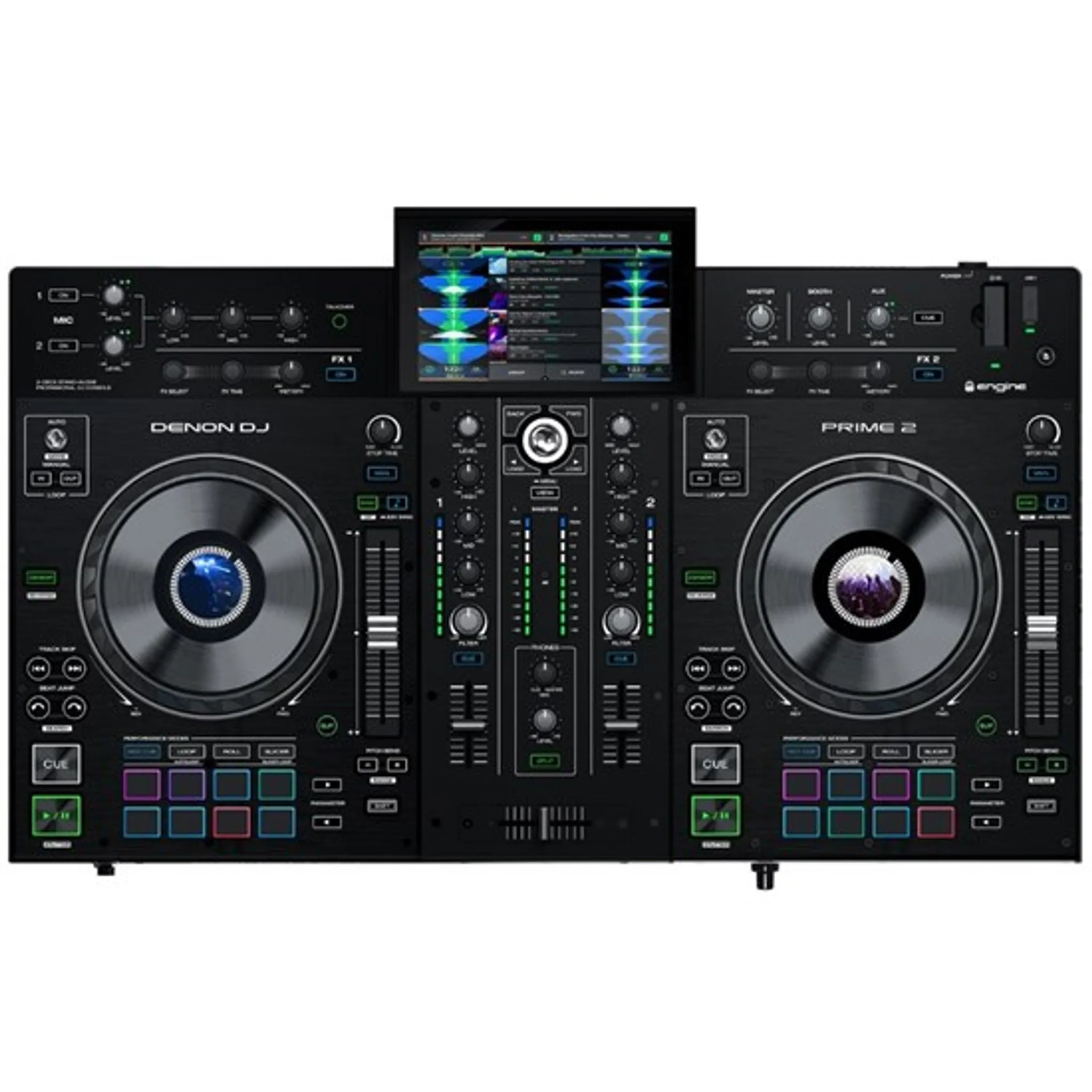 

Быстрая доставка, Автономная 2-колодочная умная диджейская консоль Denons DJ Prime 2 с 7-дюймовым сенсорным экраном.
