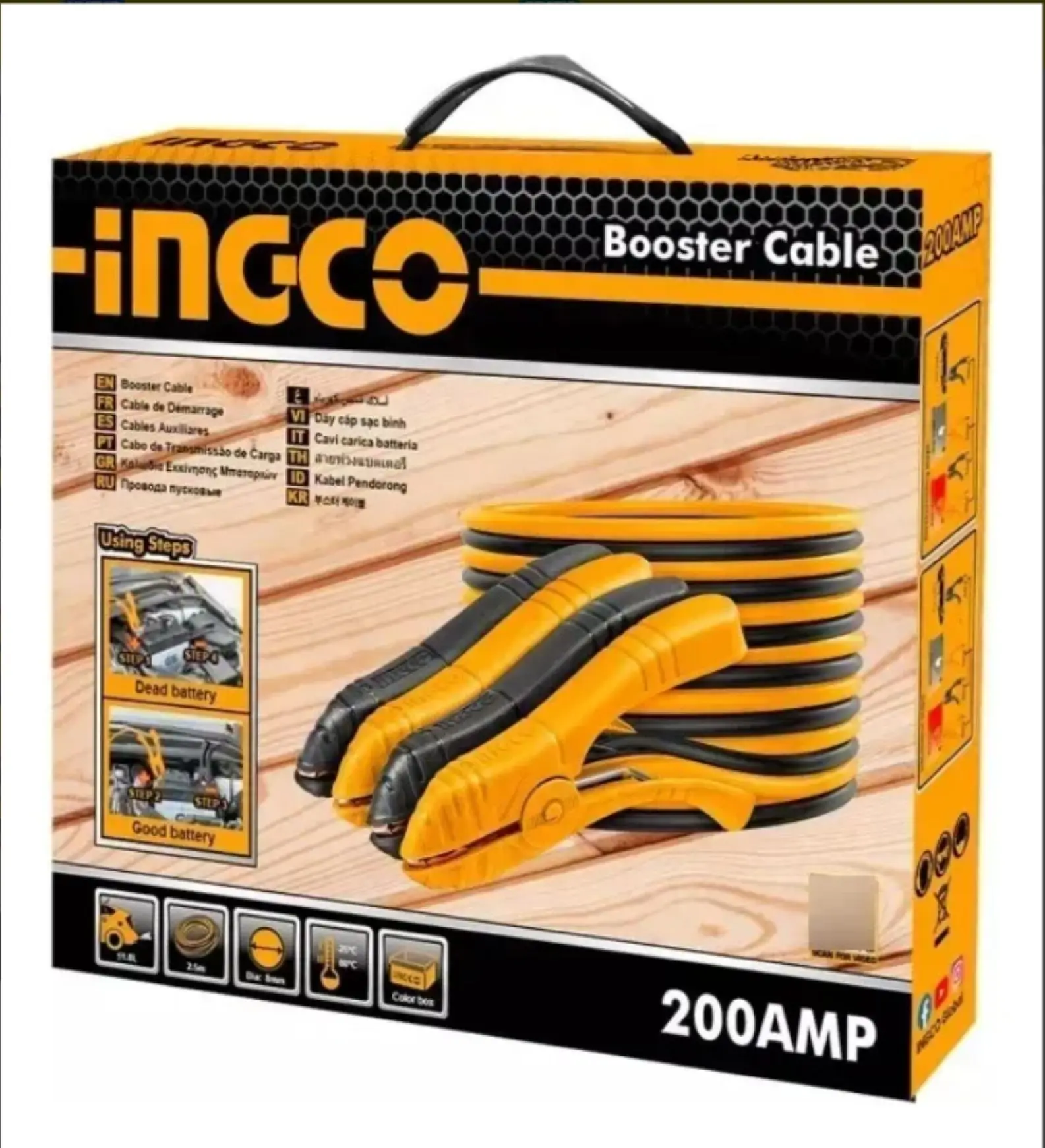 Pinza Cable Arrancador Ingco 200amp Hbtcp2001