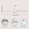 Socket Fan Light with Remote, 20.5in Small Ceiling Fan with LED, E26/27 Cordless Light Screw Fan for Kitchen Bedroom, Small Room 6