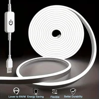 Touch Sensor Neon LED Strip Light Dimmable Waterproof Flexible LED Neon Sign Light Tape 5V USB Lighting Lamp For Room Decoration 1