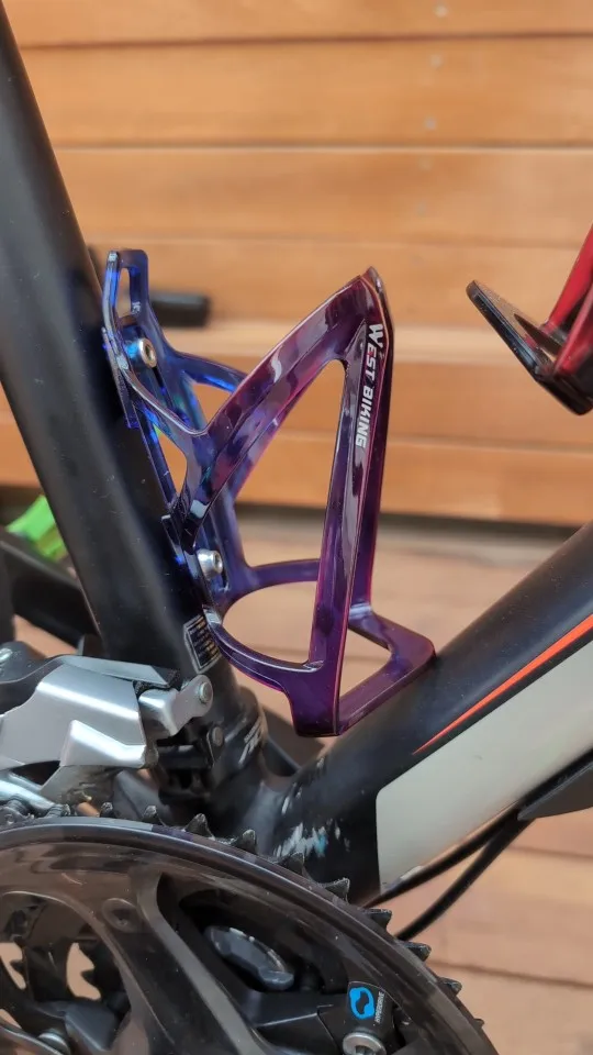 Bicycle Water Bottle Cage Colorful Gradient Secure Ultralight MTB/ROAD photo review