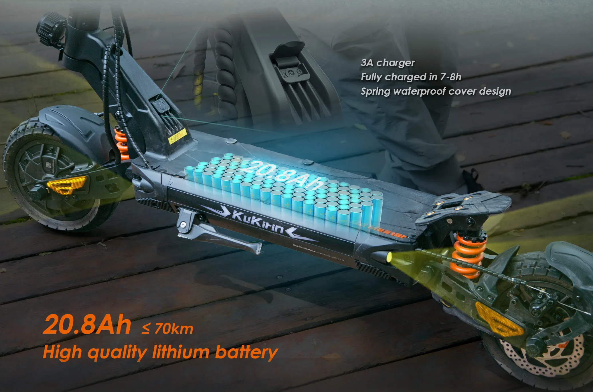 KuKirin G2 Master Foldable Electric Scooter 2000W 52V 20.8AH 60KM/H 70KM A471432320e9449ab9652a7433a156097s