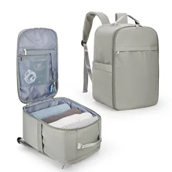 Compact Travel Backpack - 40x20x25, Versatile Hand Luggage - Large (Brown)